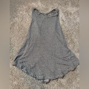 American Eagle Striped Open Back Tank Top Raw Hem Women’s Medium